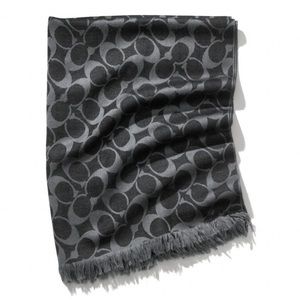 Coach scarf- black and grey